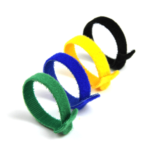 Hook And Loop Cable Ties Yellow Black Green Blue